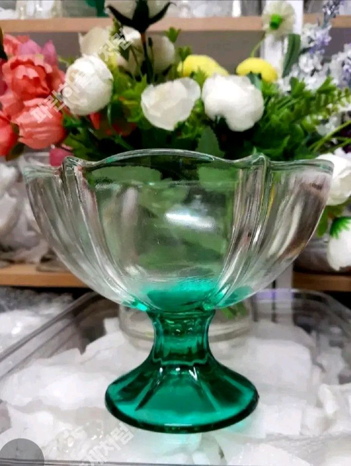 유리디저트볼16cm고블렛유리잔2p일괄 이미지