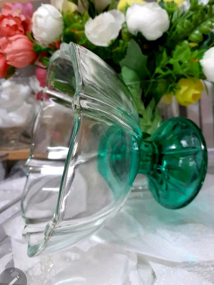 유리디저트볼16cm고블렛유리잔2p일괄 이미지