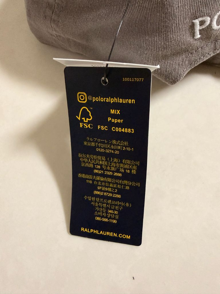 폴로 랄프로렌 캡모자 그레이 (새상품) 이미지