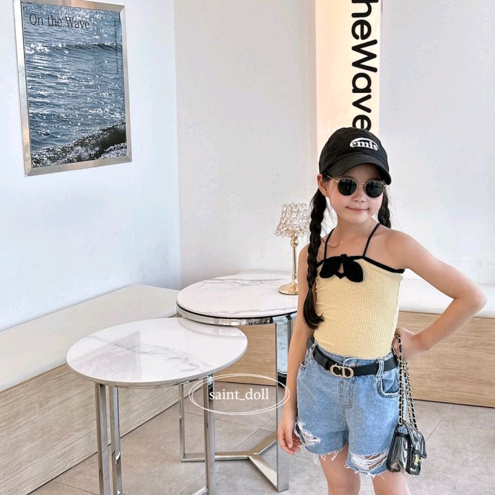 (새상품) 리봉 끈나시, 특가세일 이미지