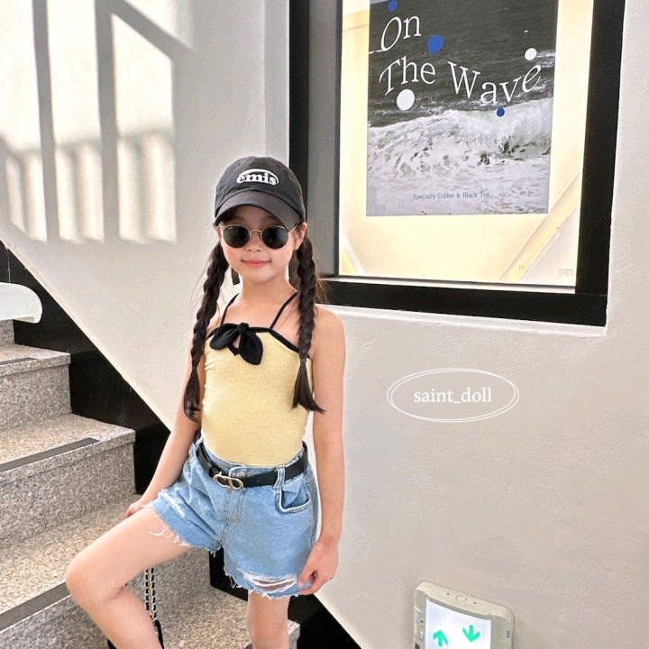 (새상품) 리봉 끈나시, 특가세일 이미지