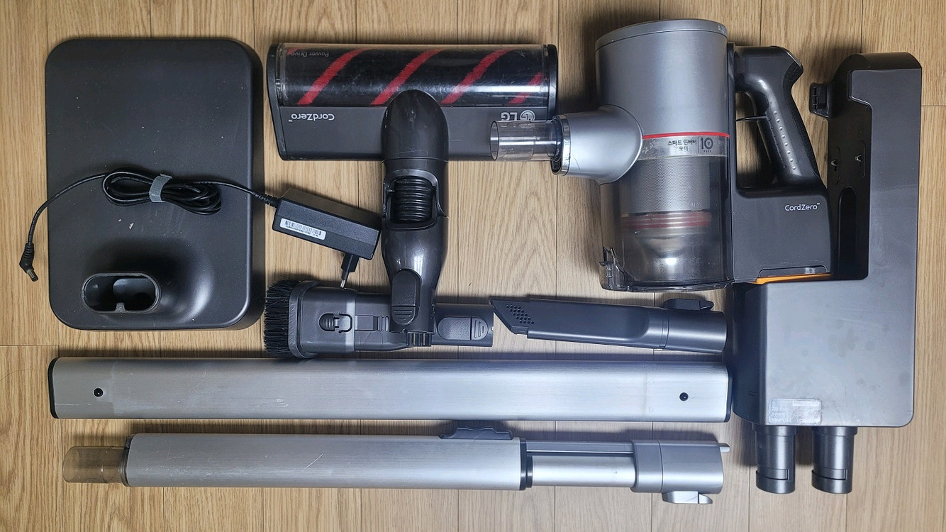 깨끗하게 세척한 LG 코드제로 무선 청소기(35분 연속동작) 이미지