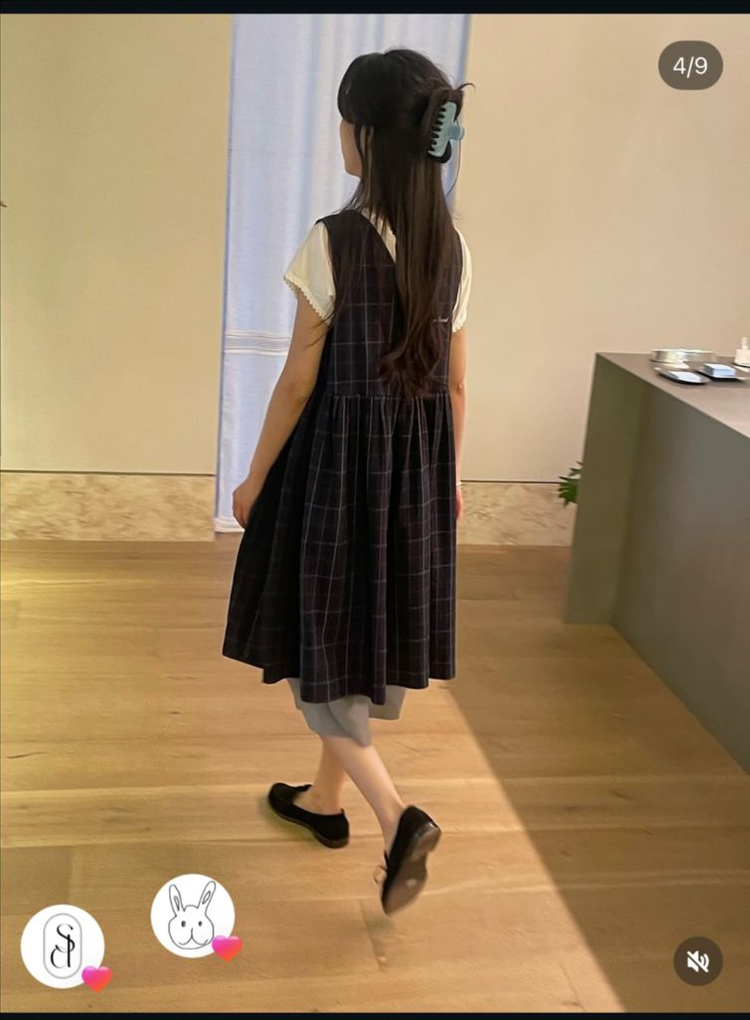 스무드무드 체크 원피스 이미지