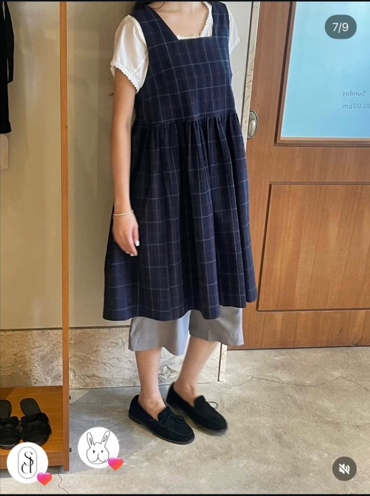 스무드무드 체크 원피스 이미지