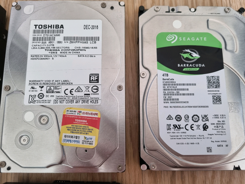 hdd, 3tb , 4tb 팝니다 이미지