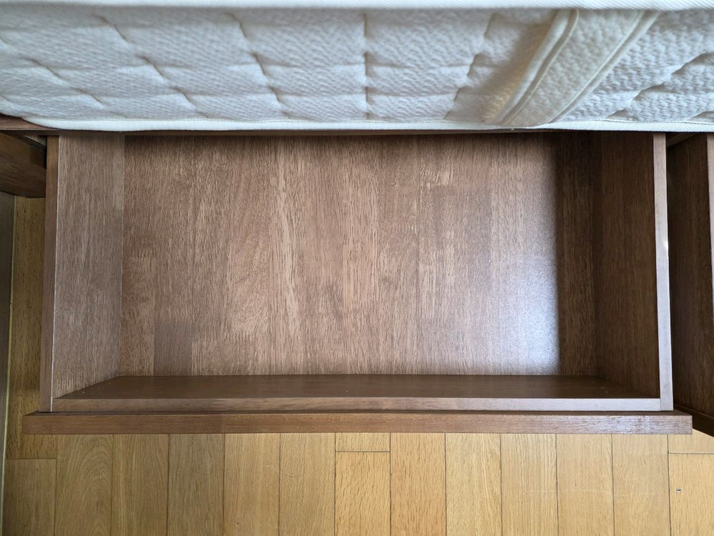 잉글랜더 템바보드 원목 프레임 & 지누스 키스톤 매트리스 침대 세트 이미지