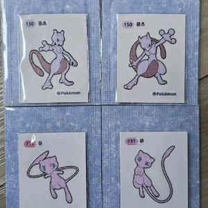 포켓몬띠부씰 뮤 .뮤츠 3자리 코드 개봉,미개봉 일괄 이미지