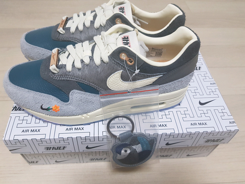 [260] 나이키 x 카시나 에어맥스1 원앙 파티클 그레이 나코탭 정품 미시착 새상품 이미지