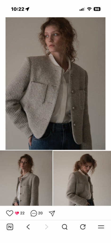 노미나떼 실버샤인트위드자켓 M사이즈(미착용새상) 이미지