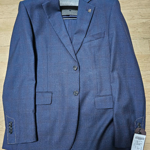 남성 정장 세트 실크혼방 체크네이비 106 춘추복 새상품 이미지