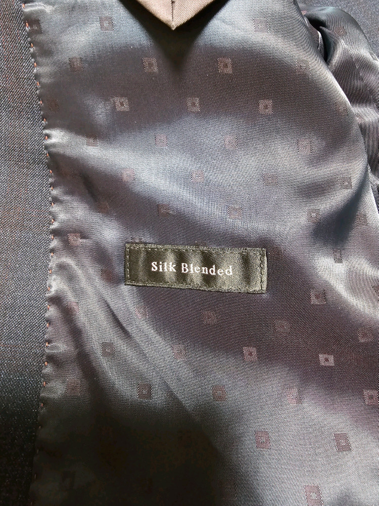 남성 정장 세트 실크혼방 체크네이비 106 춘추복 새상품 이미지