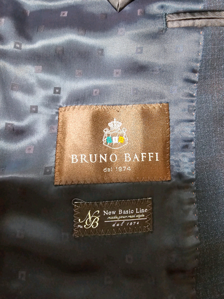 남성 정장 세트 실크혼방 체크네이비 106 춘추복 새상품 이미지