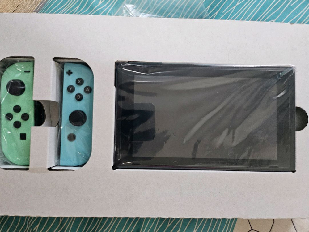 휴대용 게임기 닌텐도 스위치 모여봐요 동물의 숲 에디션 풀박스 이미지