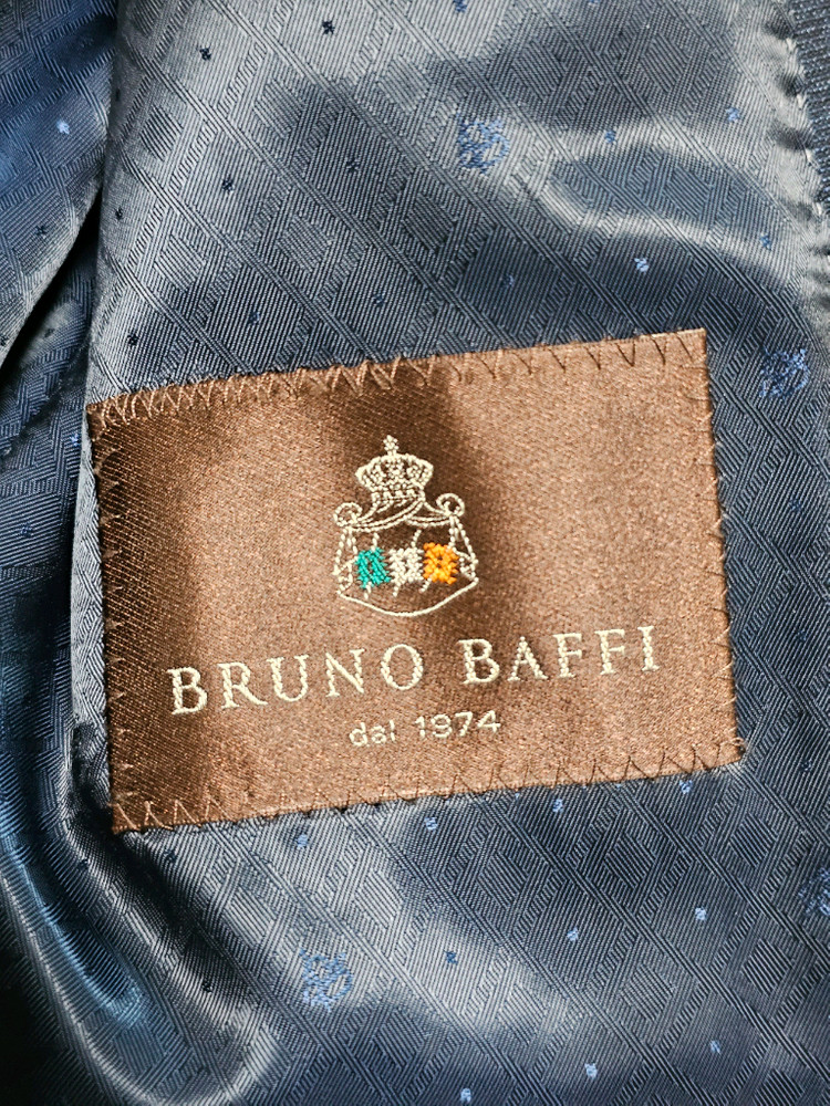 남성 정장 세트 실크혼방 체크네이비 106 춘추복 새상품 이미지