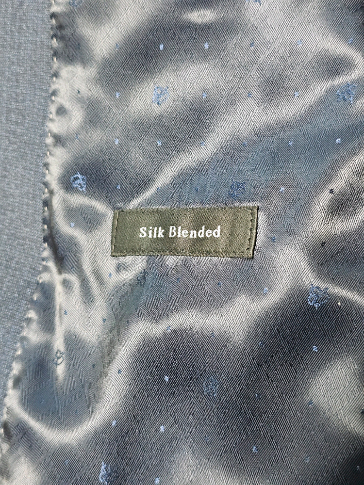 남성 정장 세트 실크혼방 체크네이비 106 춘추복 새상품 이미지