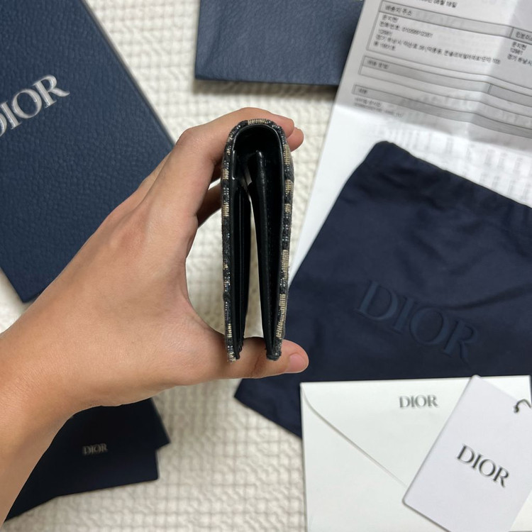 (새상품급 풀구성) 디올 오블리크 장지갑 이미지