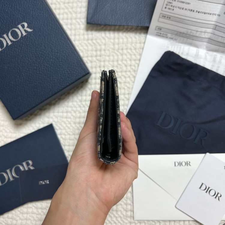 (새상품급 풀구성) 디올 오블리크 장지갑 이미지