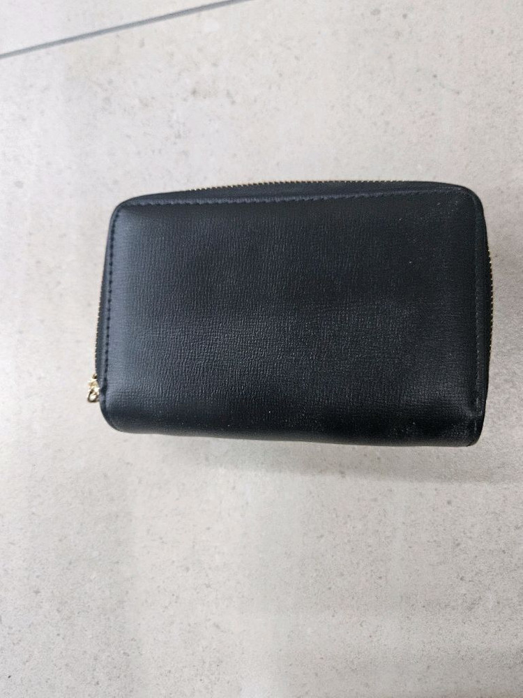 [새상품] 모던한 진주 장식 블랙 여성 반지갑 이미지
