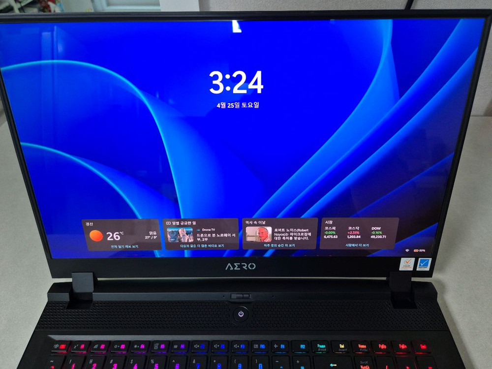 기가바이트 AERO 게이밍 노트북(i7 11800H / RTX 3070) !내용확인! 이미지