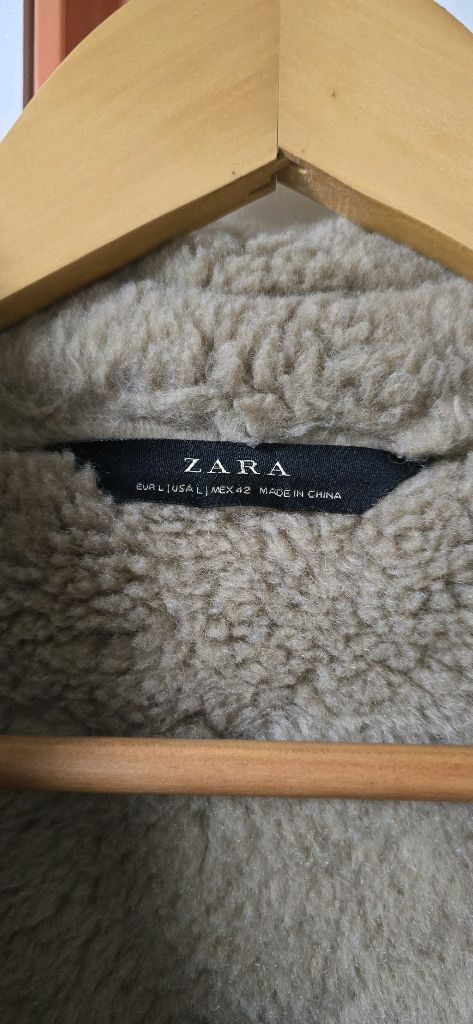 자라 무스탕 양털 자켓 L 100 (가죽 아닙니다) 이미지