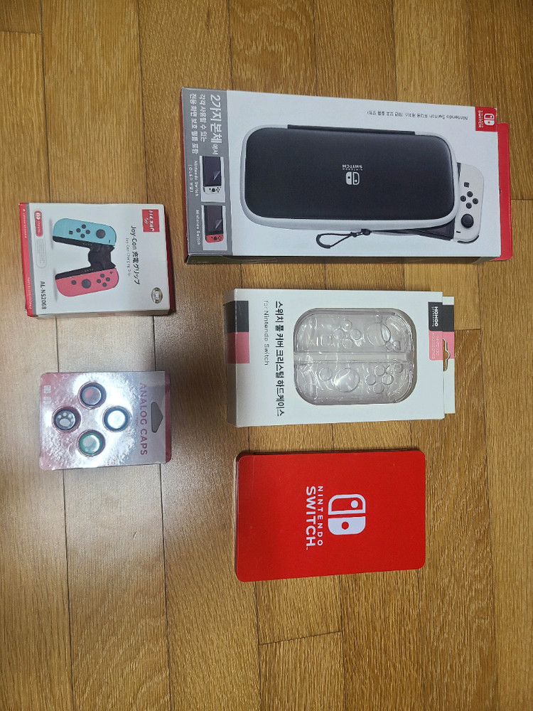 올인원S급)닌텐도 스위치 OLED 네온 풀박스+파우치,케이스 이미지