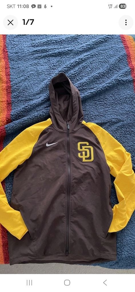 나이키베이스볼 샌디에이고 파드레스 써마핏 어센틱 자켓 3XL(120) 이미지