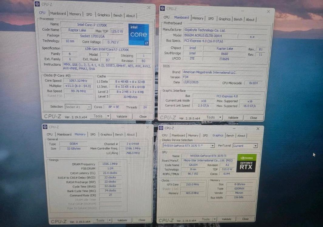 i7-13700K, RTX 3070Ti, 32G 게이밍PC 본체 컴퓨터 판매합니다 이미지