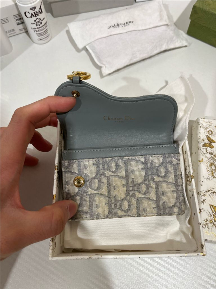 디올 오블리크 새들 카드지갑 이미지