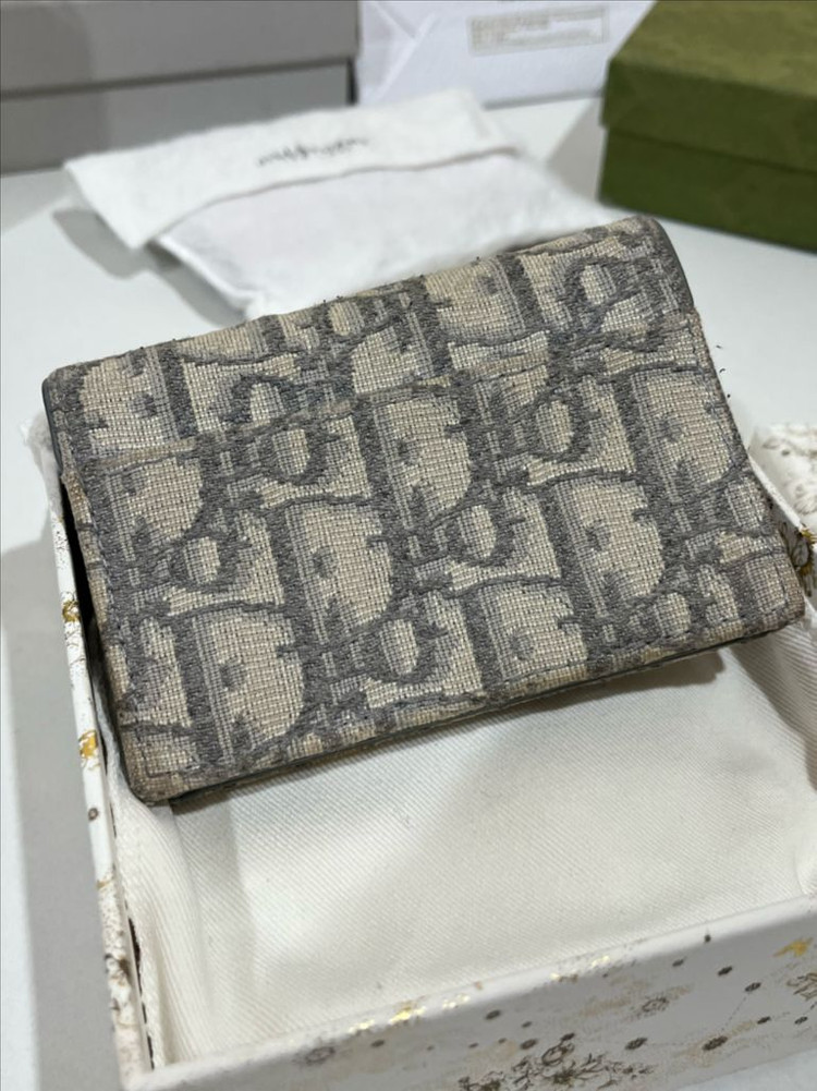 디올 오블리크 새들 카드지갑 이미지