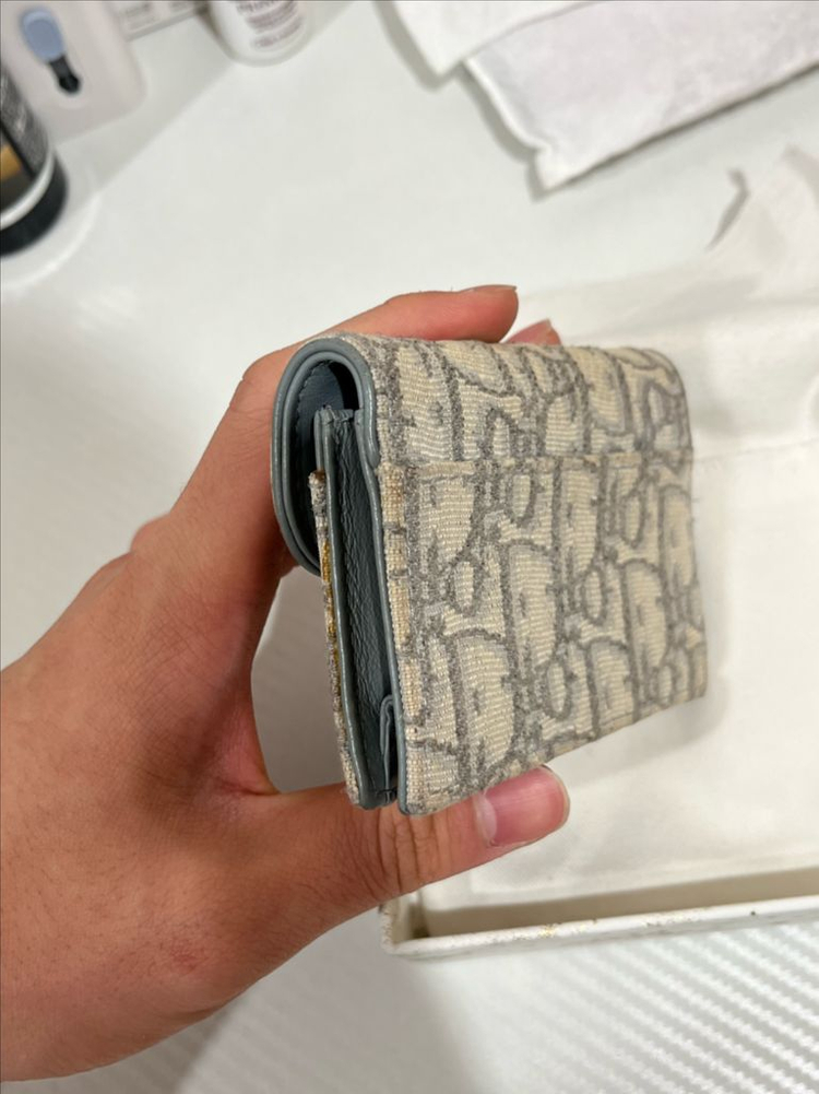 디올 오블리크 새들 카드지갑 이미지