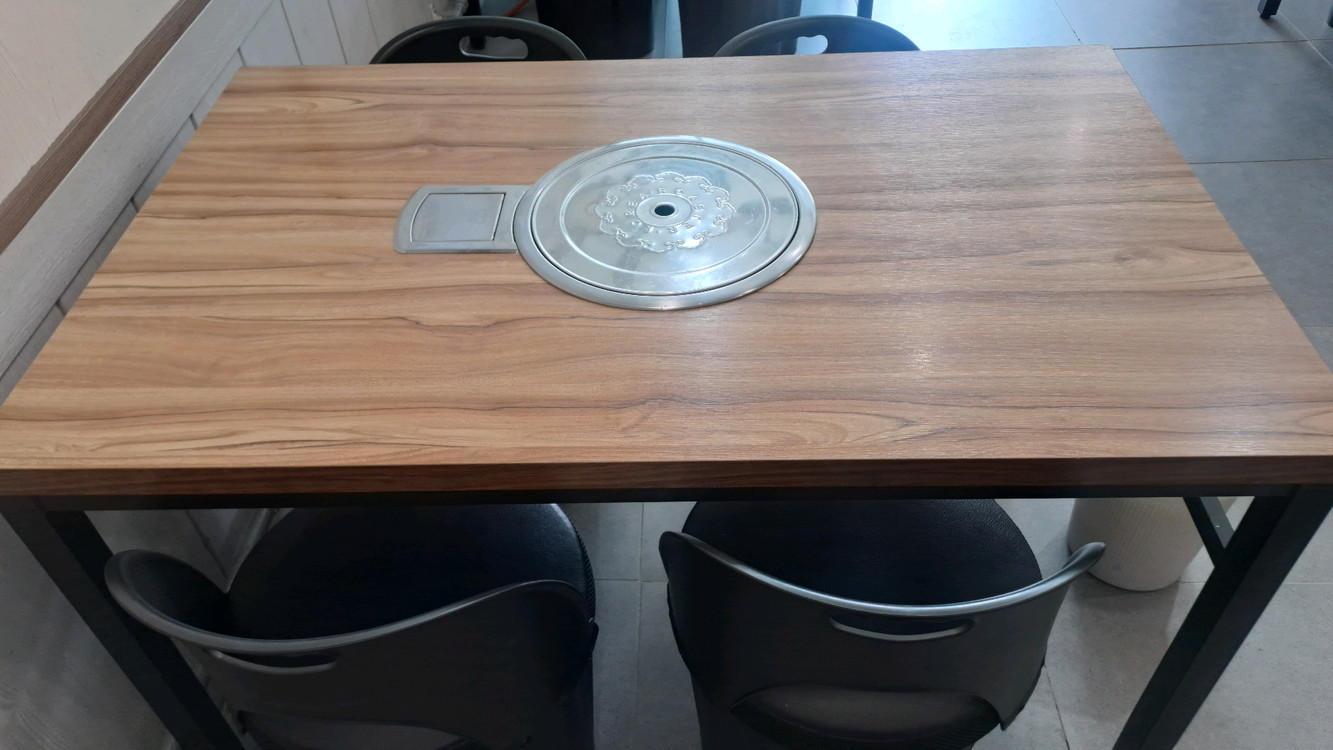 4인 서랍 테이블+lpg가스레인지+의자포함 이미지