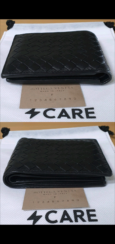 보테가베네타 반지갑 블랙 정품A급(감정O)구찌프라다루이비통디올고야드샤넬셀린느보테가생로랑발렌시아가버버리가방 이미지