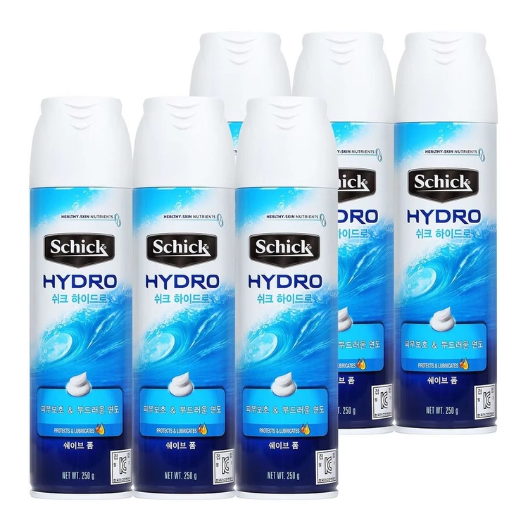 쉬크 하이드로 쉐이빙 폼 250g x 6개 이미지