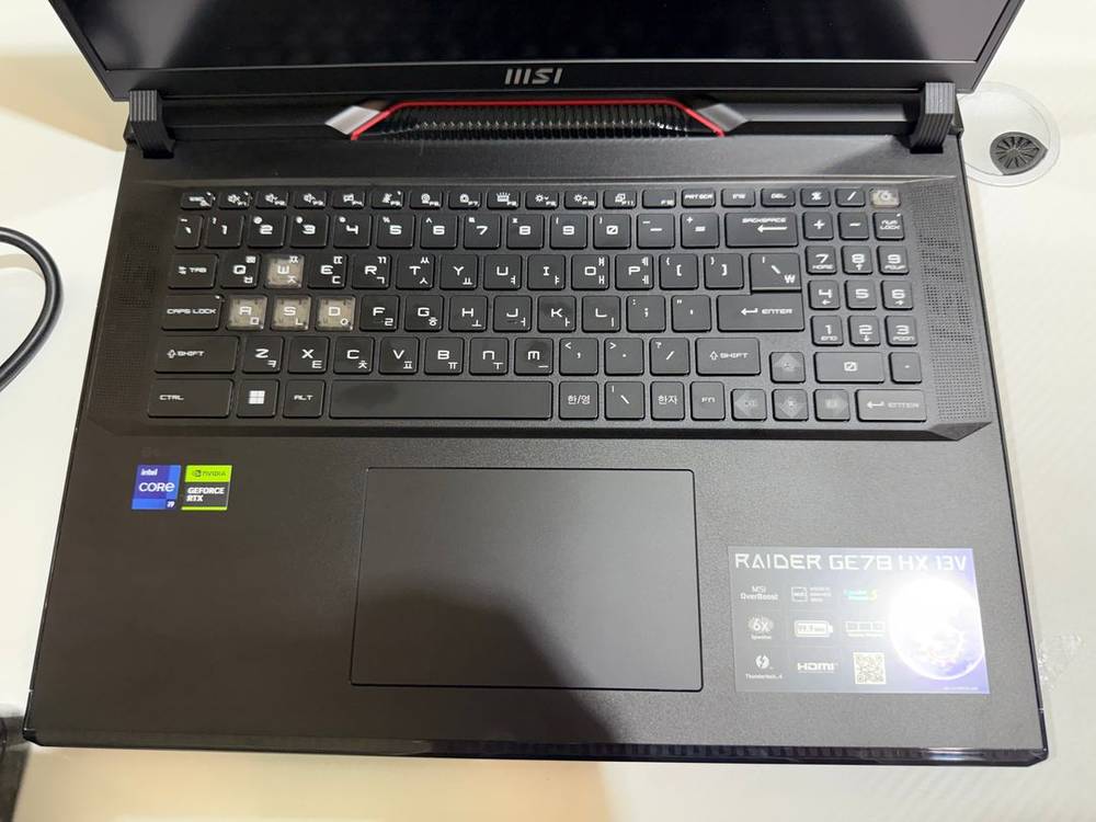 msi 레이더 GE78 HX i9,RTX4070(S급)(박스x) 이미지
