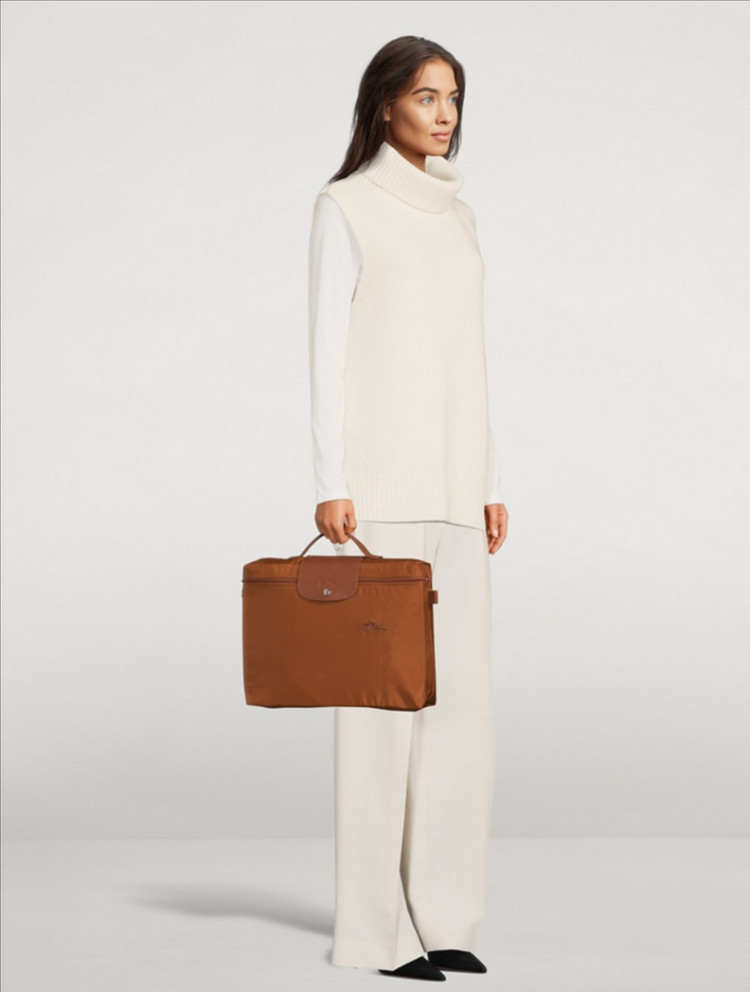 롱샴 브리프 서류가방 코냑 이미지