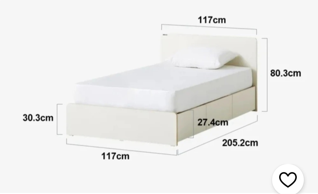 한샘 아임빅 수납침대 일반헤드형 슈퍼싱글 이미지