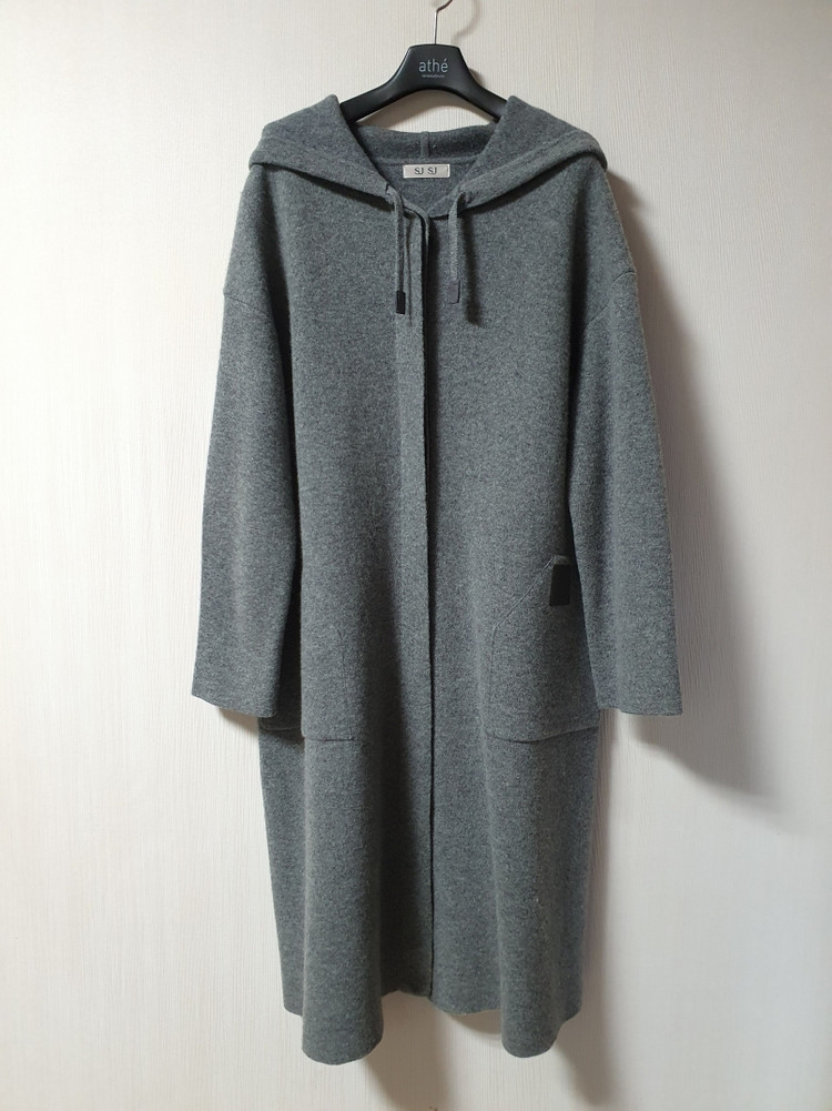 sjsj 에스제이 후드 울 캐시미어 롱 가디건 프리사이즈 이미지
