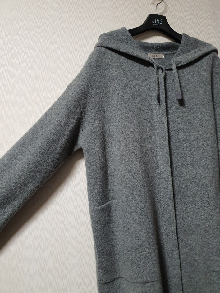 sjsj 에스제이 후드 울 캐시미어 롱 가디건 프리사이즈 이미지