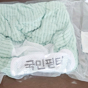 국민필터 운동화 세탁망 새상품 민트색 이미지