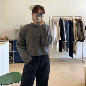 어그스트 베이지보울 모헤어 니트 이미지