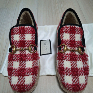 (정품) 새상품 구찌 홀스빗 울 체크 슬립온 스니커즈 이미지