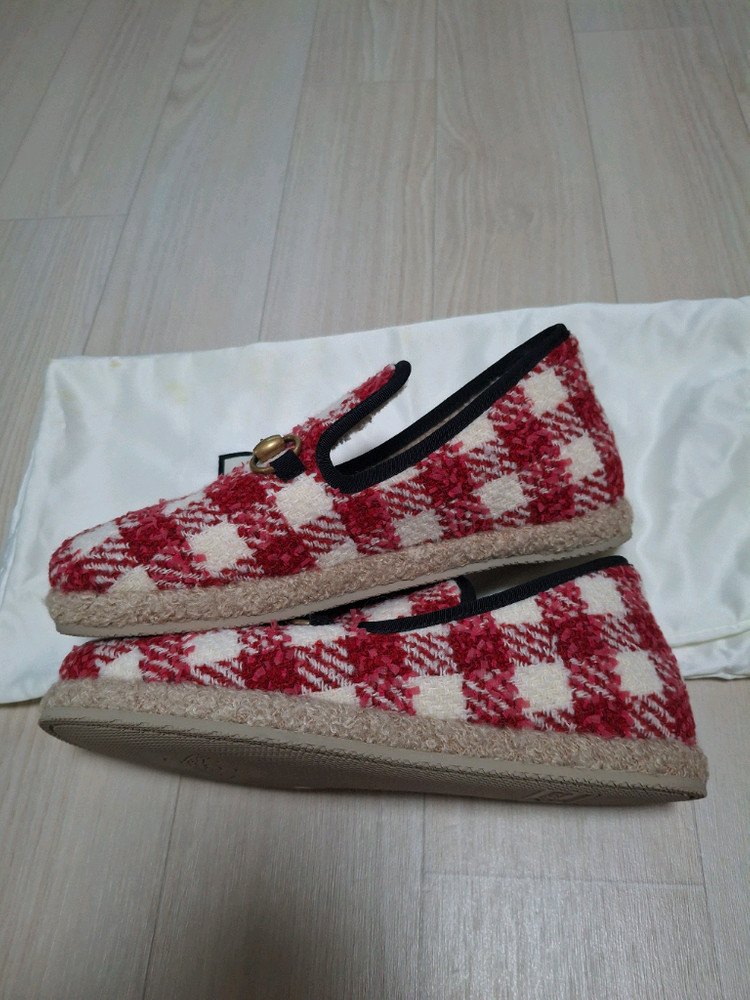 (정품) 새상품 구찌 홀스빗 울 체크 슬립온 스니커즈 이미지