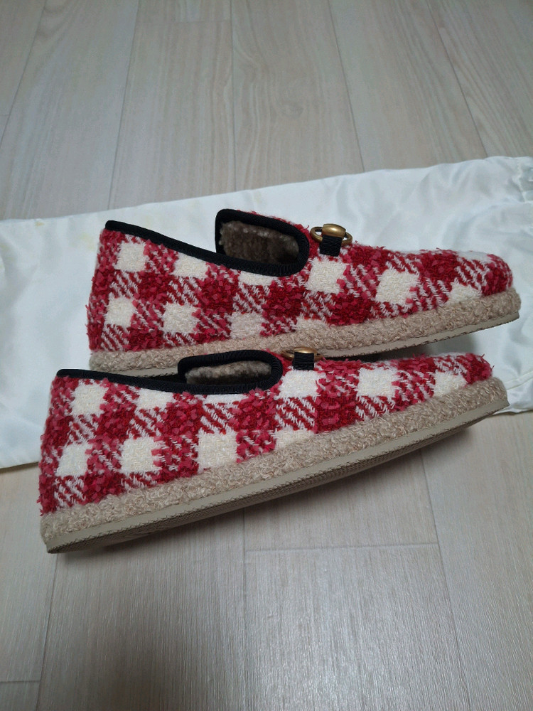 (정품) 새상품 구찌 홀스빗 울 체크 슬립온 스니커즈 이미지