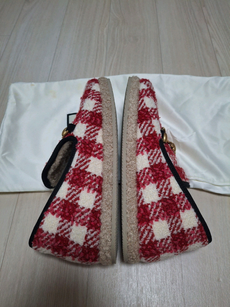 (정품) 새상품 구찌 홀스빗 울 체크 슬립온 스니커즈 이미지