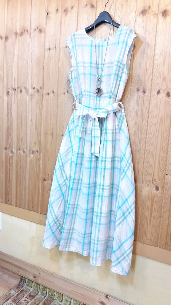 * 빈폴 체크 벨티드 플레어 마 롱 원피스 ( 정 품 )* 이미지