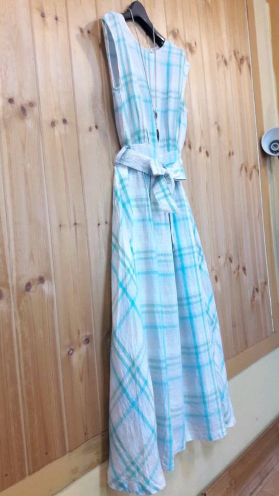 * 빈폴 체크 벨티드 플레어 마 롱 원피스 ( 정 품 )* 이미지