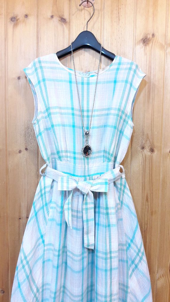 * 빈폴 체크 벨티드 플레어 마 롱 원피스 ( 정 품 )* 이미지