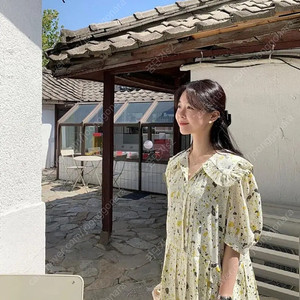 바이씨니 콜라보 빅카라 플리츠 롱원피스 결혼식 하객룩 임부복 맘룩 이미지