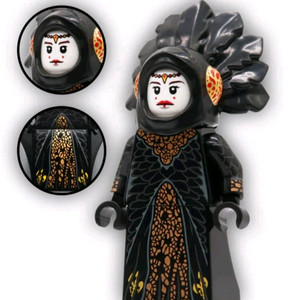 레고 BAFDE 정품 커스텀 블랙 아미달라 여왕 미니피규어 판매합니다 이미지