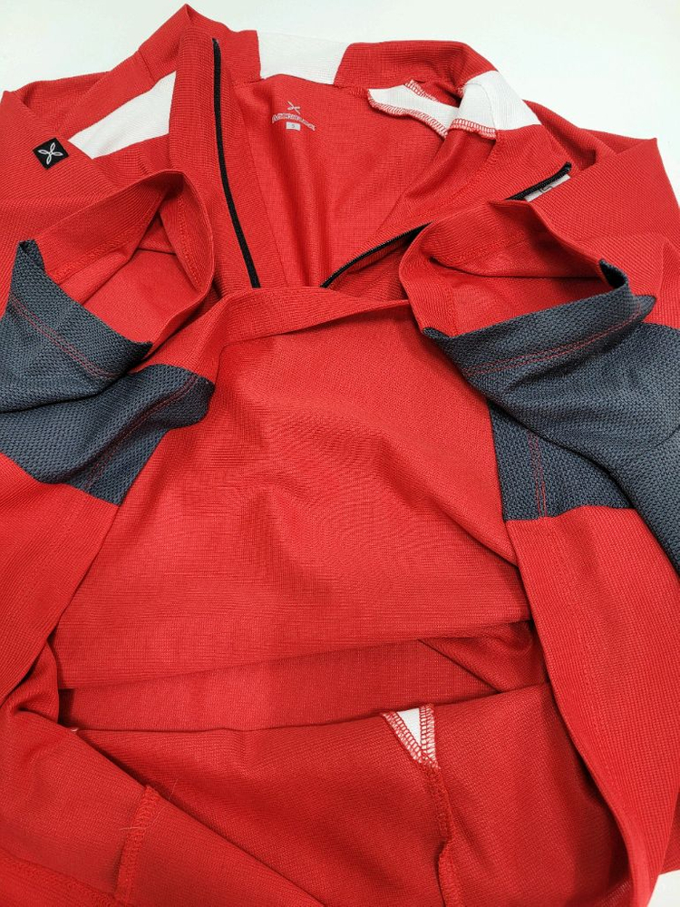 MONTURA 몬츄라 기능성 하프 집업 반팔 티셔츠/ 남 S 래드 이미지